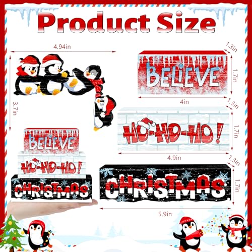 Christmas Tiered Tray Decor Set (Penguin)