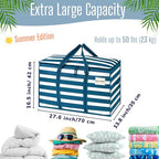 8 Pack Heavy Duty Moving Bags (8 Pack / Classic Navy Stripe)