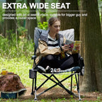 Padded Oversized Folding Camping Chair for Adults (Grey)