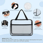 2PCS TSA Approved Clear Travel Toiletry Bags For Men Women (2PCS Middle)