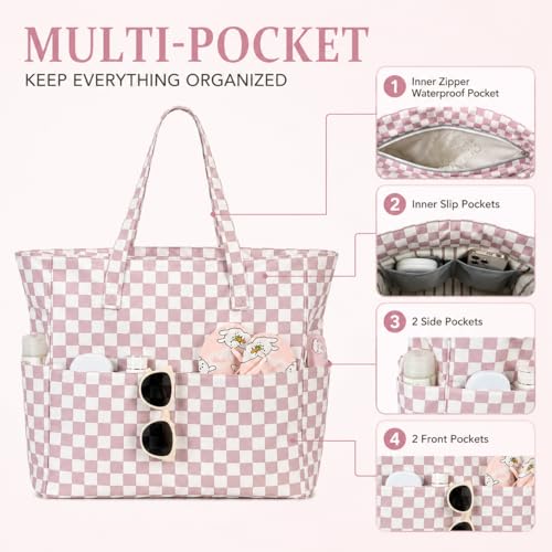 Large Beach Bag for Women (Lavender)