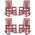 Outdoor Rocking Chair Set of 4 (Red / 4 Packs)