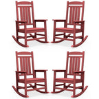 Outdoor Rocking Chair Set of 4 (Red / 4 Packs)