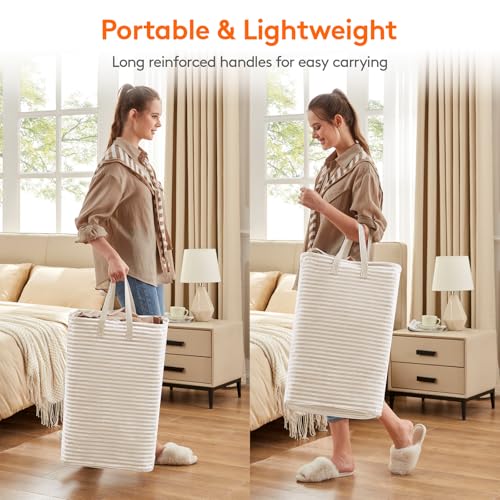 80L Large Laundry Baskets (Beige / 80L)