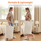80L Large Laundry Baskets (Beige / 80L)