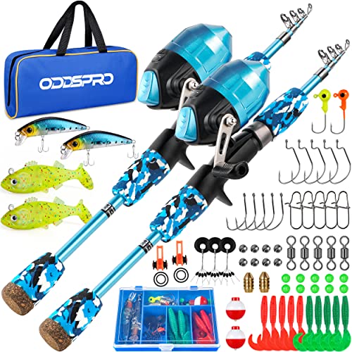 Kids Fishing Pole (Blue&Blue / 4.92 ft)