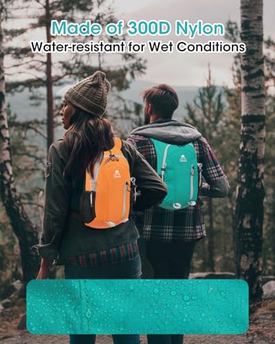 Foldable Small Hiking Backpack with 3 Strap Pockets (Mossgreen-)