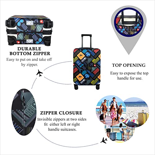 Travel Luggage Cover Fits 27 (L / Bon Voyage)