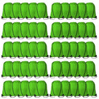60 Pieces Drawstring Backpack Bags Sports Sackpack Bulk Cinch Gym Bag for Women Men Outdoor Sports Backpack for St. Patrick's Day Gift (Green)