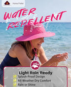 Women's Sun Hat UPF50+ Wide Brim Bucket Hats Mesh Sun Protection Caps for Fishing Camping Gardening Rose Red (One Size / Rose Red)