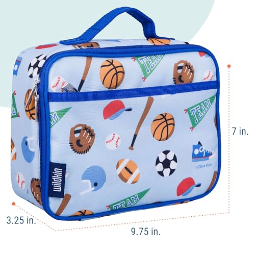 Kids Insulated Lunch Box (9.75 x 7 x 3.25 inches / Game On)