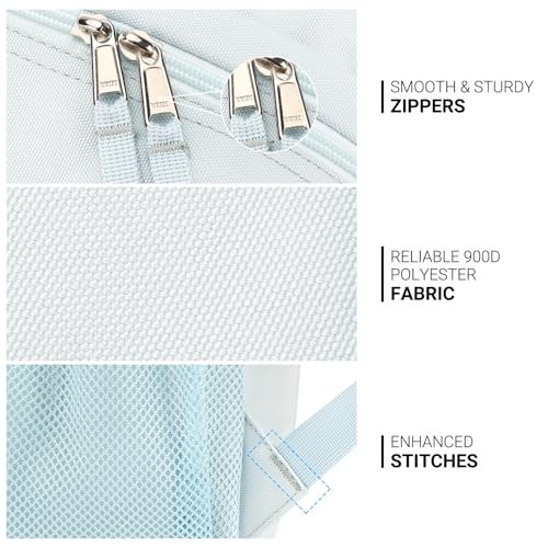26L Backpack for College (Light Gray Blue / 16.5 Inch)