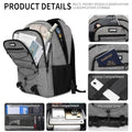 Grey Backpack for Men Women (D6-grey / 15.6 Inch)