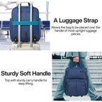 16 Inch Expandable Carry on Luggage with 2 Wheels Airline Approved (Blue / 16 Inch EXT)