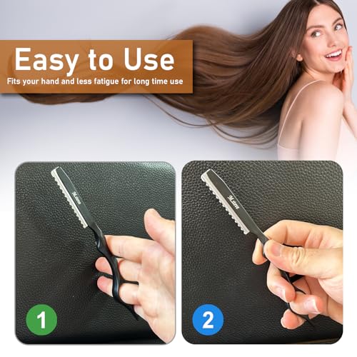 Hair Razors For Cutting Hair 6.89" (Black)