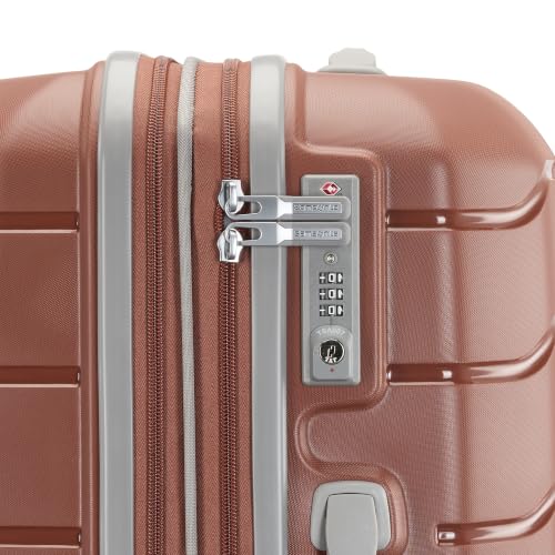 Freeform Large Checked Luggage with Dual 360° Spinner Wheels (Checked-Large Spinner / Orange)