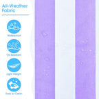 Beach Bags for Women Large Waterproof Beach Tote Bag Zipper Beach Bags Waterproof Sandproof Swim Pool Bag Large Tote (Purple)