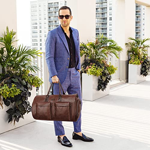 Garment Bags for Travel (A-Dark Brown)