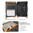 Carry on suitcase Zipperless Luggage (orange / 24 inch)