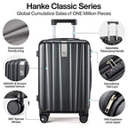 Luggage Sets 3 piece Carry On Luggage with Wheels PC Hard Shell Suitcases Lightweight Checked Travel Luggage Large Travel Suitcase Woman Men 20 (3 Pc Set(20/24/29) / Jet Black)