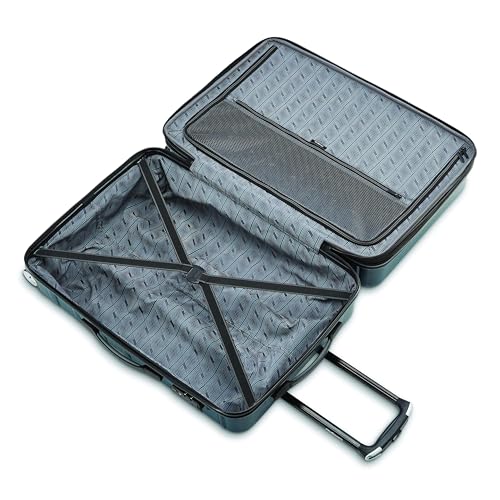 Omni 2 28 Inch Large Checked Hardside Luggage with 360° Spinner Wheels (Checked-Large Spinner / Nova Teal)