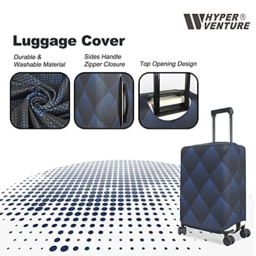 Travel Luggage Cover Suitcase Protector Fits 18 (Blue Cube / S)