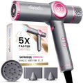 Ionic Hair Dryer with Diffuser (Grey & Purple)