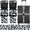 Luggage Straps for Suitcases (Black Leopard)