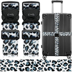 Luggage Straps for Suitcases (Black Leopard)