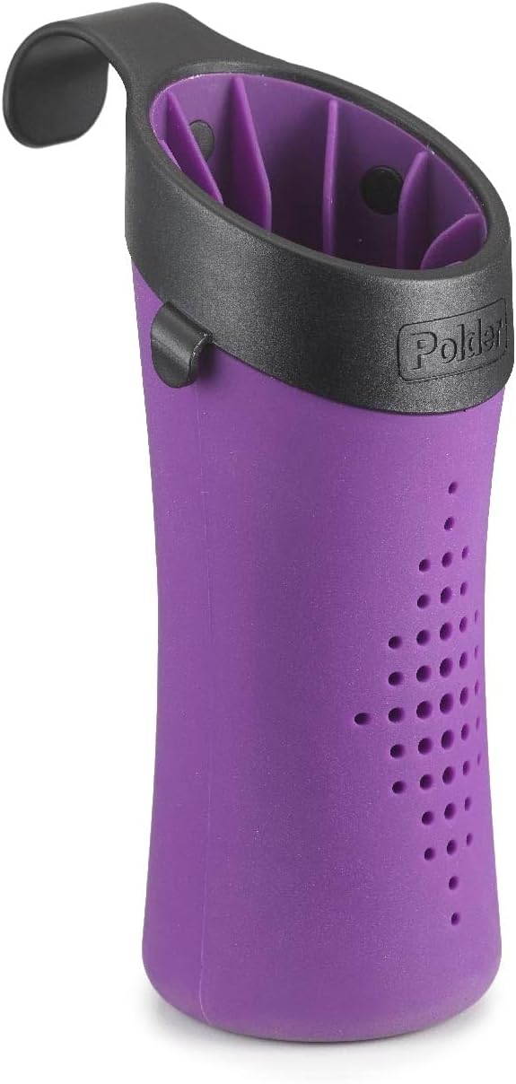 Polder High-Heat Silicone Hot Sleeve Cover for Flat Iron, Curling Iron, Hair Straightener, Portable Travel Pouch for Hot Hair Styling Tools, Organizer Sleeve for Travel or at Home Use, Purple