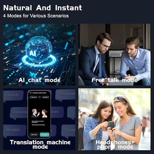 Language Translation Earbuds AI Language Translator Earbuds (Grey)