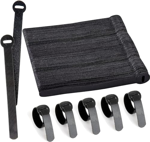 120 x Reusable Cable Ties Black (120 Count (Black))