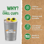 16 oz. Reusable Party Cups (Halloween Gray / 12 Count)