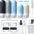 19 pack Travel Bottles for Toiletries (Grey)