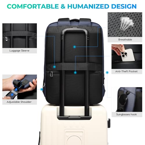 Laptop Backpack for 17.3Inch Notebook (Without Lock+USB / Blue)