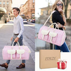 Garment Bag for Travel Convertible Carry on Travel Duffel Bag for Men Women (A06-Pink)
