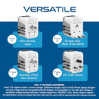 Travel Adapter Worldwide (White Grey)