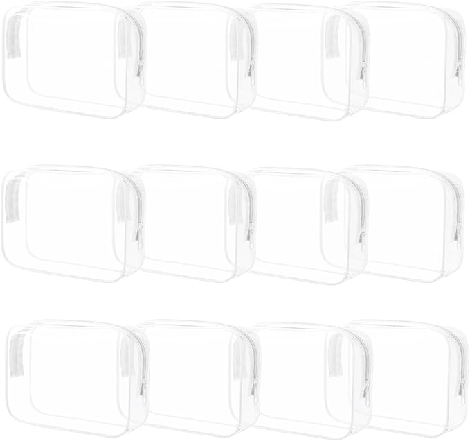 12 Pieces Clear Cosmetic Bag, PVC Waterproof Makeup Bags by Eilyliafe