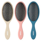Hair Brush Set (Beige,Navy,Coral / 3 Count Full Size)