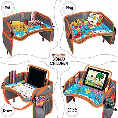 Kids Car Seat Travel Tray (ORANGE)