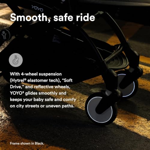 YOYO3 Travel Stroller from 6 Months (Black/Aqua)