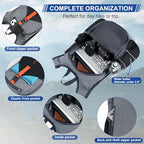 15L Hiking Backpack for Men Women Lightweight Foldable Small Daypack for Travel Camping Outdoor (Grey and Black / 15l)