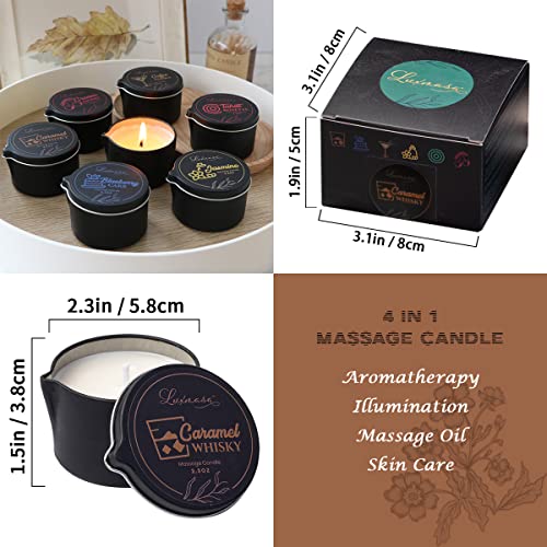 Massage Candle Soy Wax Warming Caramel Whisky Stress Relief 2.35oz