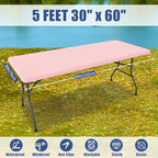 2 Pack Rectangle Spandex Fitted Table Cloth (Pink / 60" x 30" (Rectangular))