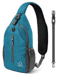 Crossbody Sling Backpack Sling Bag Travel Hiking Daypack (Peacock Blue(other Style) / Small)