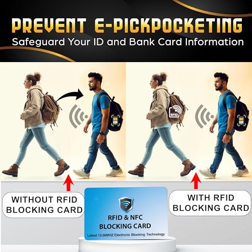 2 Pack RFID Blocking Card for Credit Debit ID Card (Sky Blue)