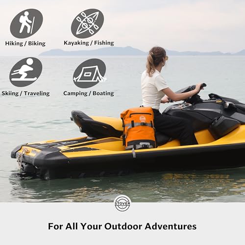 30/40/55L Waterproof Dry Backpack & Phone Case- X-Large Floating Dry Bag for Kayaking, Travel, Hiking, Fishing, Camping, Motorcycles & Beach, Heavy-Duty Roll Top Men/Women (Orange) (Orange / 40L)