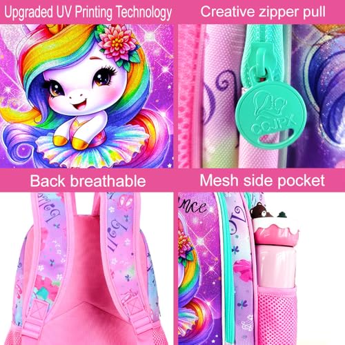 13" Unicorn Toddler Backpack for Girls (13-inch Pink Unicorn)