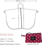 Rain Poncho Jacket Coat Hooded Zipper Style - Image 3