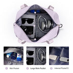 Large Travel Duffle Bag Carry On Weekender Bags for Women Men 18x14x8 Gym (A31-purple-2-layer Expansion / X-plus)